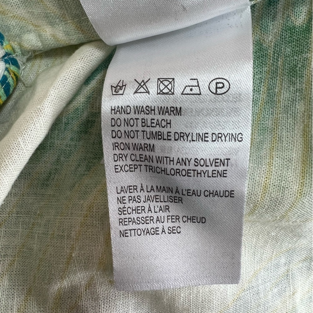 FARM Rio NWT Araras Parrot Print Smocked Linen Relaxed Fit White Jumpsuit, XS - Picture 13 of 14